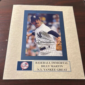Yankees Billy Martin Signed Photo